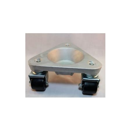 Bond Casters & Wheels Bond Cast Aluminum Triangular Cup Dolly 2127  HighDensity Plastic Wheels  600 Lb Capacity 2127 AL